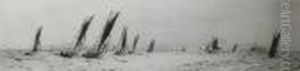 The Cowes Fishing Fleet At Sea