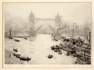 The Pool Of London And Tower Bridge by William Lionel Wyllie