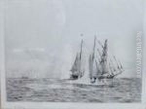 A Q Boat Engagement - Etching