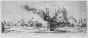 The Battle Of Trafalgar by William Lionel Wyllie