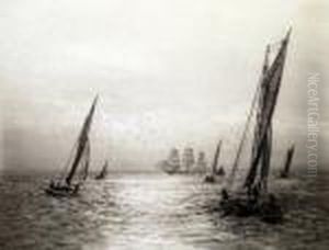 By And After, Meeting The Ship, Etching, Signed In Pencil, 17cm X 22cm by William Lionel Wyllie