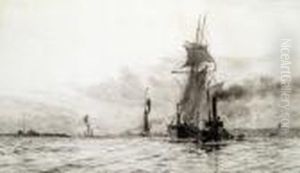 By And After, Steam And Sail, Etching, Signed In Pencil, 22cm X 37cm