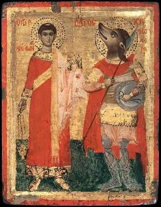 Sts Stephen and Christopher by Unknown Painter