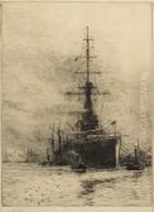 Hms "orion" Etching, On Wove