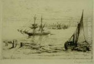Downstream From London Bridge by William Lionel Wyllie