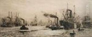 The Clyde At Govan by William Lionel Wyllie