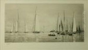 Yachtracing At Cowes by William Lionel Wyllie