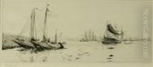 Dutchbarges At Anchor