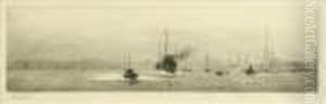 Southcoast Harbour Scene by William Lionel Wyllie