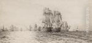 Battle Of Trafalgar by William Lionel Wyllie