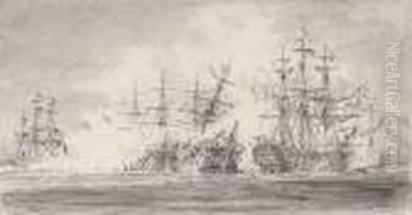 The Opening Phase Of The Battle Of The Nile - view 1