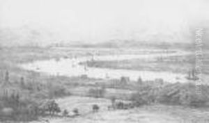 The Thames From Greenwich Hill by William Lionel Wyllie