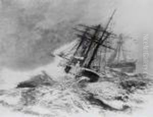 The Escape Of H.m.s. Calliope From Apia Harbour, Samoa, During The Hurricane On 16 The Escape Of H.m.s. Calliope From Apia Harbour, Samoa, During The Hurricane On 16
