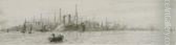 Steam Ships At A Dock - view 1