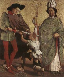 St Martin of Tours and St Nicholas of Bari c. 1450 by German Unknown Masters