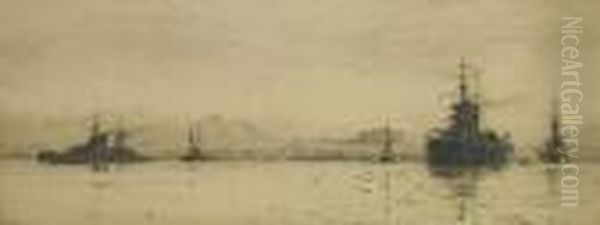 Battle Cruisers In Firth Of Forth - view 1