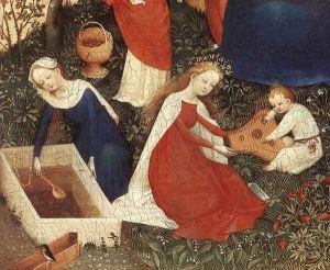 The Garden of Eden (detail-4) c. 1410 by German Unknown Masters