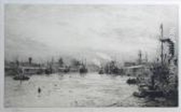 Acity River Busy With Shipping - view 1