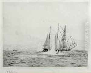 Three Masted Ship Off The Coast Three Masted Ship Off The Coast