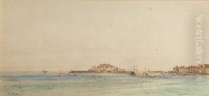 Saint Pierre Castle Cornet by William Lionel Wyllie