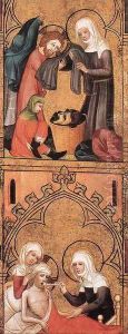 St Elizabeth Clothes the Poor and Tends the Sicks 1390s