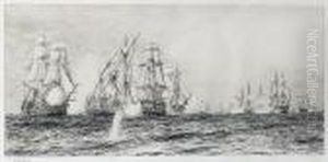 Galleons Engaged In Battle