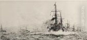The Grand Fleet by William Lionel Wyllie