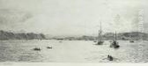 Shipping In An Estuary - view 1
