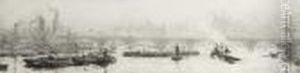 A Busy Port by William Lionel Wyllie