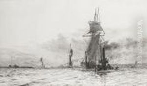 Shipping Off The Coast by William Lionel Wyllie