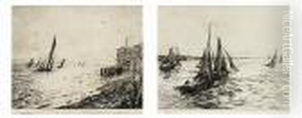 Fishing Boats Off The South Coast - view 1