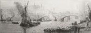 Southwark Bridge And Cannon Street From Bankside