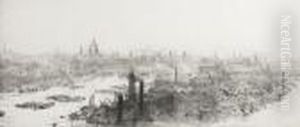 St Paul's Seen From Lambeth by William Lionel Wyllie