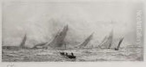 Yacht Racing In The Solent by William Lionel Wyllie