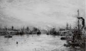 The Clyde At Govan by William Lionel Wyllie