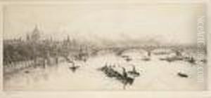 The City From Waterloo Bridge by William Lionel Wyllie