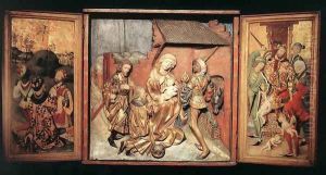 Triptych by German Unknown Masters