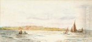 A Thames Barge And Smaller Craft Offshore