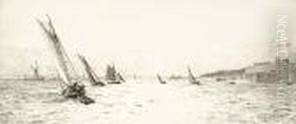 Shipping Off The Entrance To Portsmouth Harbour - view 1