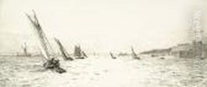 Shipping Off The Entrance To Portsmouth Harbour by William Lionel Wyllie