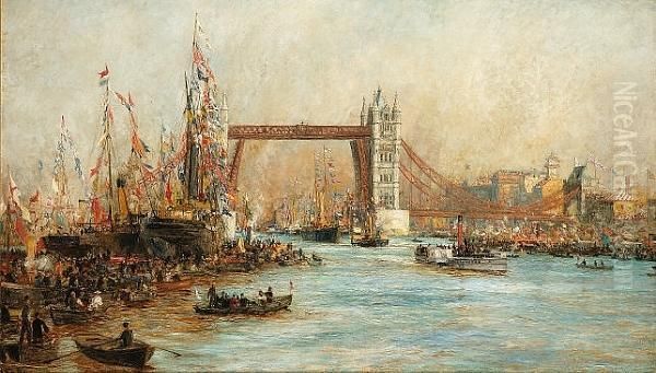 The Opening Of Tower Bridge, 30th June 1894 by William Lionel Wyllie