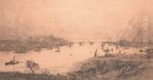 Shipping In A Busy Estuary by William Lionel Wyllie
