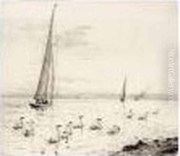 Sailing Boats And Swans - view 1