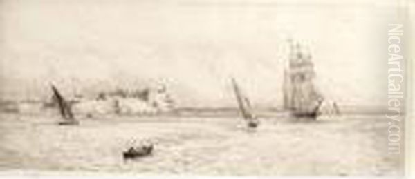 Shipping Off A Harbour - view 1