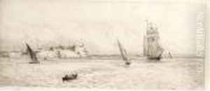Shipping Off A Harbour by William Lionel Wyllie
