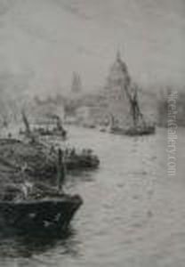 The Thames At St.pauls by William Lionel Wyllie