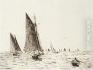 Fishing Boats On Hamilton Bank by William Lionel Wyllie
