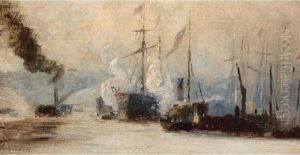 Shipping On The Thames by William Lionel Wyllie