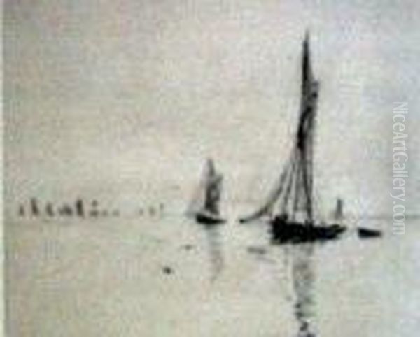 Sailing Barges In Calm Seas - view 1