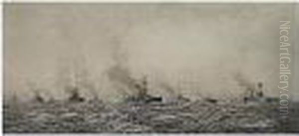 The German Fleet At Scapa Flow - view 1